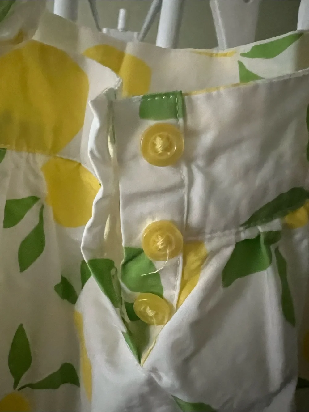 Gymboree White Tank Too with Yellow Lemon Print and Green Leaves